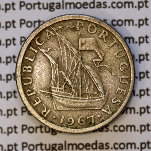 2$50 escudos 1967  cuproníquel, 2 escudos e 50 centavos 1967 da República Portuguesa, (BC), World Coins Portugal KM 590