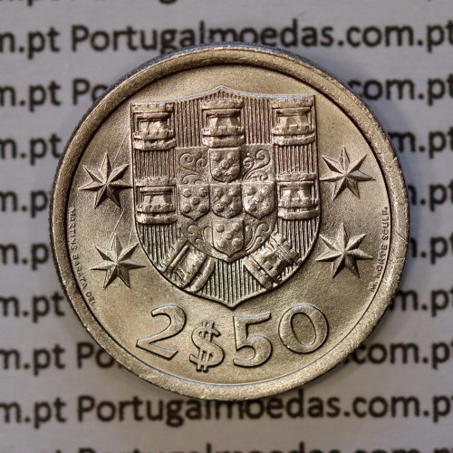 2$50 escudos 1968  cuproníquel, 2 escudos e 50 centavos 1968 da República Portuguesa, (Soberba), World Coins Portugal KM 590