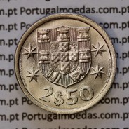 2$50 escudos 1968  cuproníquel, 2 escudos e 50 centavos 1968 da República Portuguesa, (Soberba), World Coins Portugal KM 590