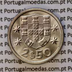 coin of 2-1/2 Escudos 1969, 2.50 Escudos 1969 Copper-Nickel Portuguese Republic, (BU/UNC), World Coins Portugal KM 590