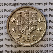 2$50 escudos 1969  cuproníquel, 2 escudos e 50 centavos 1969 da República Portuguesa, (Bela), World Coins Portugal KM 590