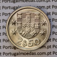 2$50 escudos 1970  cuproníquel, 2 escudos e 50 centavos 1970 da República Portuguesa, (Soberba), World Coins Portugal KM 590