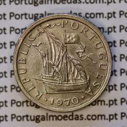 2$50 escudos 1970  cuproníquel, 2 escudos e 50 centavos 1970 da República Portuguesa, (Bela), World Coins Portugal KM 590