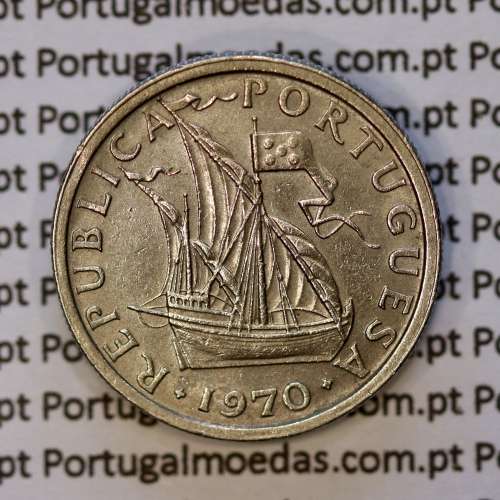 2$50 escudos 1970  cuproníquel, 2 escudos e 50 centavos 1970 da República Portuguesa, (Bela), World Coins Portugal KM 590