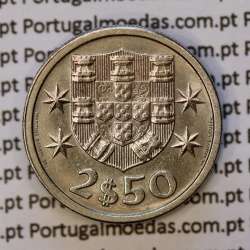2$50 escudos 1970  cuproníquel, 2 escudos e 50 centavos 1970 da República Portuguesa, (Bela), World Coins Portugal KM 590