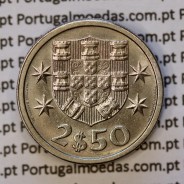 2$50 escudos 1970  cuproníquel, 2 escudos e 50 centavos 1970 da República Portuguesa, (Bela), World Coins Portugal KM 590