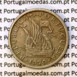 coin of 2-1/2 Escudos 1970, 2.50 Escudos 1970 Copper-Nickel Portuguese Republic, (VF), World Coins Portugal KM 590