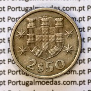 2$50 escudos 1970  cuproníquel, 2 escudos e 50 centavos 1970 da República Portuguesa, (MBC), World Coins Portugal KM 590
