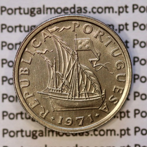 2$50 escudos 1971  cuproníquel, 2 escudos e 50 centavos 1971 da República Portuguesa, (Bela), World Coins Portugal KM 590