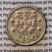 2$50 escudos 1971  cuproníquel, 2 escudos e 50 centavos 1971 da República Portuguesa, (Bela), World Coins Portugal KM 590