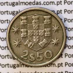 coin of 2-1/2 Escudos 1971, 2.50 Escudos 1971 Copper-Nickel Portuguese Republic, (VF), World Coins Portugal KM 590