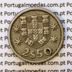 coin of 2-1/2 Escudos 1971, 2.50 Escudos 1971 Copper-Nickel Portuguese Republic, (F), World Coins Portugal KM 590