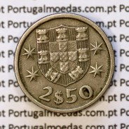 2$50 escudos 1971  cuproníquel, 2 escudos e 50 centavos 1971 da República Portuguesa, (BC), World Coins Portugal KM 590