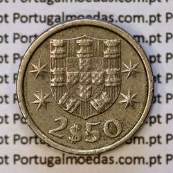 2$50 escudos 1972  cuproníquel, 2 escudos e 50 centavos 1972 da República Portuguesa, (BC), World Coins Portugal KM 590 2$50 escudos 1972  cuproníquel, 2 escudos e 50 centavos 1972 da República Portuguesa, (BC), World Coins Portugal KM 590