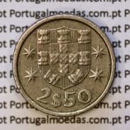 2$50 escudos 1972  cuproníquel, 2 escudos e 50 centavos 1972 da República Portuguesa, (BC), World Coins Portugal KM 590