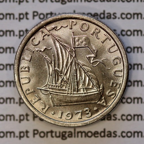 2$50 escudos 1973  cuproníquel, 2 escudos e 50 centavos 1973 da República Portuguesa, (Soberba), World Coins Portugal KM 590