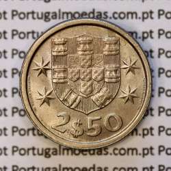 2$50 escudos 1973  cuproníquel, 2 escudos e 50 centavos 1973 da República Portuguesa, (Bela), World Coins Portugal KM 590 2$50 escudos 1973  cuproníquel, 2 escudos e 50 centavos 1973 da República Portuguesa, (Bela), World Coins Portugal KM 590