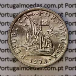 2$50 escudos 1974  cuproníquel, 2 escudos e 50 centavos 1974 da República Portuguesa, (Soberba), World Coins Portugal KM 590 2$50 escudos 1974  cuproníquel, 2 escudos e 50 centavos 1974 da República Portuguesa, (Soberba), World Coins Portugal KM 590