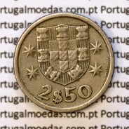 2$50 escudos 1974  cuproníquel, 2 escudos e 50 centavos 1974 da República Portuguesa, (MBC), World Coins Portugal KM 590