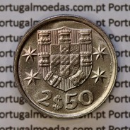 2$50 escudos 1976  cuproníquel, 2 escudos e 50 centavos 1976 da República Portuguesa, (Soberba), World Coins Portugal KM 590