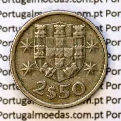coin of 2-1/2 Escudos 1976, 2.50 Escudos 1976 Copper-Nickel Portuguese Republic, (VF+), World Coins Portugal KM 590