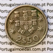 coin of 2-1/2 Escudos 1977, 2.50 Escudos 1977 Copper-Nickel Portuguese Republic, (VF), World Coins Portugal KM 590