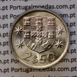 coin of 2-1/2 Escudos 1978, 2.50 Escudos 1978 Copper-Nickel Portuguese Republic, (BU/UNC), World Coins Portugal KM 590 coin of 2-1/2 Escudos 1978, 2.50 Escudos 1978 Copper-Nickel Portuguese Republic, (BU/UNC), World Coins Portugal KM 590