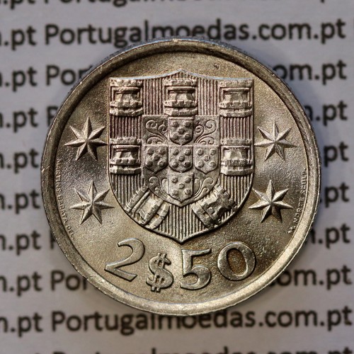 2$50 escudos 1978  cuproníquel, 2 escudos e 50 centavos 1978 da República Portuguesa, (Soberba), World Coins Portugal KM 590