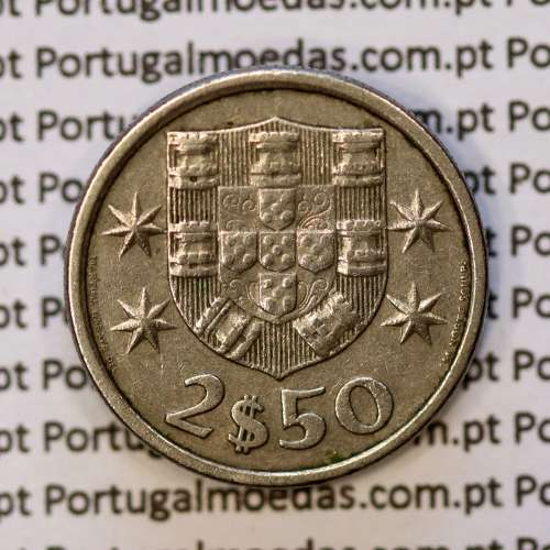 coin of 2-1/2 Escudos 1978, 2.50 Escudos 1978 Copper-Nickel Portuguese Republic, (VF+), World Coins Portugal KM 590