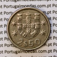 2$50 escudos 1978  cuproníquel, 2 escudos e 50 centavos 1978 da República Portuguesa, (MBC+), World Coins Portugal KM 590