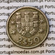 coin of 2-1/2 Escudos 1978, 2.50 Escudos 1978 Copper-Nickel Portuguese Republic, (VF), World Coins Portugal KM 590