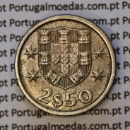 coin of 2-1/2 Escudos 1979, 2.50 Escudos 1979 Copper-Nickel Portuguese Republic, (VF+), World Coins Portugal KM 590