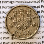 2$50 escudos 1979  cuproníquel, 2 escudos e 50 centavos 1979 da República Portuguesa, (MBC), World Coins Portugal KM 590