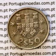 coin of 2-1/2 Escudos 1980, 2.50 Escudos 1980 Copper-Nickel Portuguese Republic, (VF), World Coins Portugal KM 590