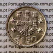 coin of 2-1/2 Escudos 1981, 2.50 Escudos 1981 Copper-Nickel Portuguese Republic, (BU/UNC), World Coins Portugal KM 590