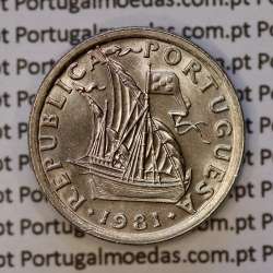 2$50 escudos 1981  cuproníquel, 2 escudos e 50 centavos 1981 da República Portuguesa, (Soberba), World Coins Portugal KM 590