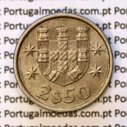 coin of 2-1/2 Escudos 1981, 2.50 Escudos 1981 Copper-Nickel Portuguese Republic, (VF+), World Coins Portugal KM 590