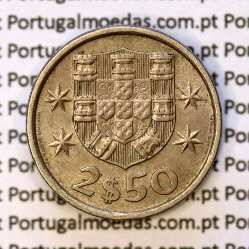 2$50 escudos 1981  cuproníquel, 2 escudos e 50 centavos 1981 da República Portuguesa, (MBC+), World Coins Portugal KM 590