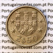 coin of 2-1/2 Escudos 1981, 2.50 Escudos 1981 Copper-Nickel Portuguese Republic, (VF+), World Coins Portugal KM 590