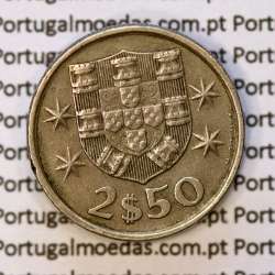 2$50 escudos 1981  cuproníquel, 2 escudos e 50 centavos 1981 da República Portuguesa, (MBC), World Coins Portugal KM 590