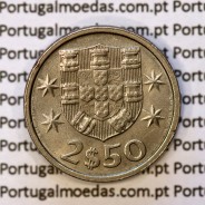 2$50 escudos 1982  cuproníquel, 2 escudos e 50 centavos 1982 da República Portuguesa, (MBC+), World Coins Portugal KM 590