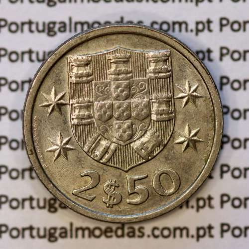 2$50 escudos 1983  cuproníquel, 2 escudos e 50 centavos 1983 da República Portuguesa, (MBC+), World Coins Portugal KM 590