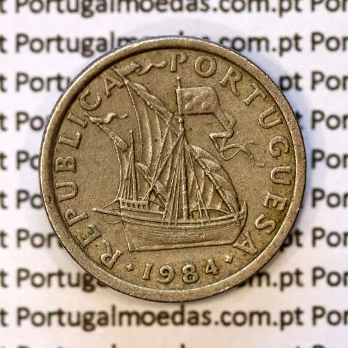 2$50 escudos 1984  cuproníquel, 2 escudos e 50 centavos 1984 da República Portuguesa, (MBC), World Coins Portugal KM 590