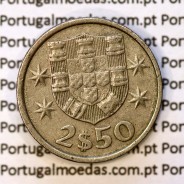 2$50 escudos 1984  cuproníquel, 2 escudos e 50 centavos 1984 da República Portuguesa, (MBC), World Coins Portugal KM 590