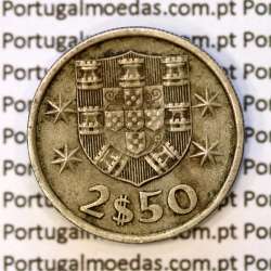 2$50 escudos 1985  cuproníquel algarismos da data finos, 2 escudos e 50 centavos 1985, (MBC), World Coins Portugal KM 590
