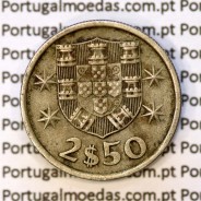 2$50 escudos 1985  cuproníquel algarismos da data finos, 2 escudos e 50 centavos 1985, (MBC), World Coins Portugal KM 590