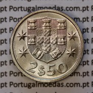 2$50 escudos 1985  cuproníquel algarismos da data largos, 2 escudos e 50 centavos 1985, (Soberba), World Coins Portugal KM 590