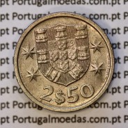 2$50 escudos 1985  cuproníquel algarismos da data largos, 2 escudos e 50 centavos 1985, (MBC+), World Coins Portugal KM 590