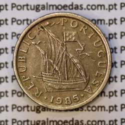 2$50 escudos 1985  cuproníquel algarismos da data largos, 2 escudos e 50 centavos 1985, (MBC), World Coins Portugal KM 590