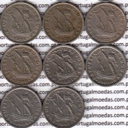 Complete collection of 24 coins of 2$50 escudos 1963 to 1985 cupronickel of the Portuguese Republic, World Coins Portugal KM 590